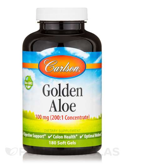 Основное фото товара Carlson, Алоэ Вера, Golden Aloe 100 mg, 180 капсул