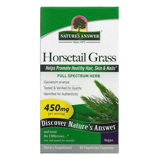 Основне фото товара Nature's Answer, Horsetail Grass 450 mg, Кінський Хвощ 450 мг,...