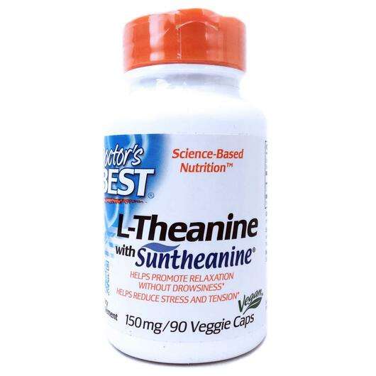 Основне фото товара Doctor's Best, L-Theanine 150 mg, L-Теанін з СанТеаніном 150 м...