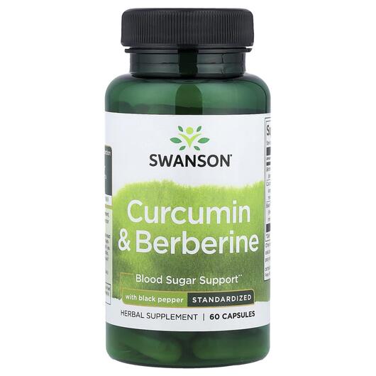 Основное фото товара Swanson, Куркумин, Curcumin & Berberine with Black Pepper, 60