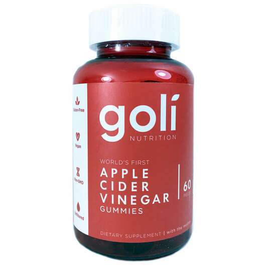 Основне фото товара Goli Nutrition, Apple Cider Vinegar, Жувальні цукерки, 60 штук