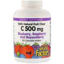 Chew C 500 mg Blueberry Raspberry Boysenberry, Вітамін C Жувал...