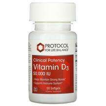 Protocol for Life Balance, Vitamin D3 Clinical Potency 50000 I...