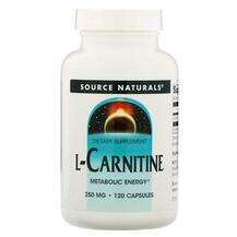Source Naturals, L-Carnitine 250 mg 120, L-Карнітин 250 мг, 12...