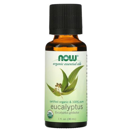 Основне фото товара Pure Essential Oil Organic Eucalyptus Основне фото товара NOW Foods, Pure Essential Oil Organic Eucalyptus, Ефірна олія, 30
