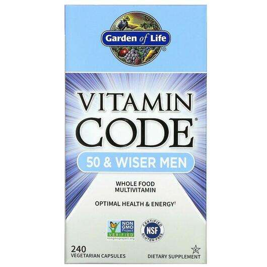 Основне фото товара Garden of Life, Vitamin Code 50 & Wiser Men, Вітаміни, 240...