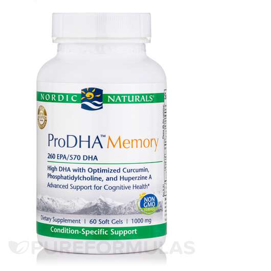 Основне фото товара Nordic Naturals, ProDHA Memory 975 mg, ДГК, 60 капсул