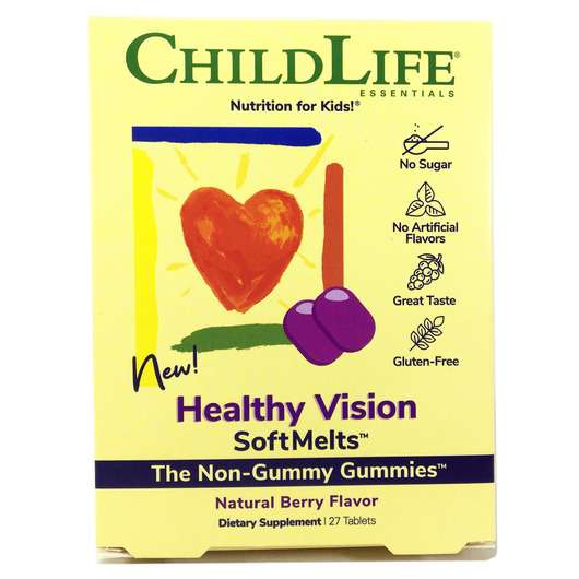 Основне фото товара ChildLife, Healthy Vision, Чорниця Лютеїн Зеаксантин, 27 цукерок
