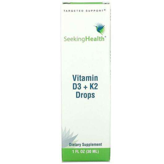 Основне фото товара Seeking Health, Vitamin D3 + K2 Drops, D3 & K2 в краплях, ...