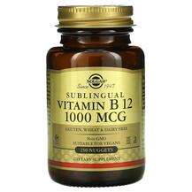 Solgar, Цианокобаламин B12, Sublingual Vitamin B12 1000 mcg, 2...