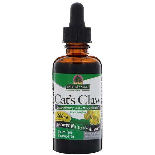 Основне фото товара Nature's Answer, Cat's Claw 1000 mg, Котячий кіготь 1000 мг, 6...