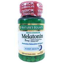 Nature's Bounty, Melatonin Natural Cherry Flavor 3 mg, 120 Qui...