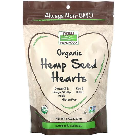 Основне фото товара Real Foods Organic Hemp Seed Hearts Основне фото товара Real Foods Organic Hemp Seed Hearts, Конопляний протеїн, 227 г