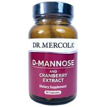 Dr. Mercola, D-Mannose, D-маноза і екстракт журавлини, 60 капсул