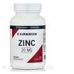 Фото товара Kirkman, Цинк, Zinc 20 mg Hypoallergenic, 250 капсул