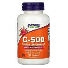 Now, C-500 Calcium Ascorbate-C, Аскорбат Кальцію, 100 кальций