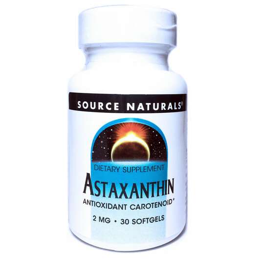Основное фото товара Source Naturals, Астаксантин 2 мг, Astaxanthin, 30 капсул