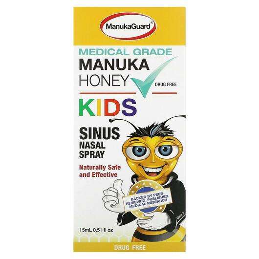 Основное фото товара Манука Мед, Kids Medical Grade Manuka Honey Sinus Nasal Spray ...