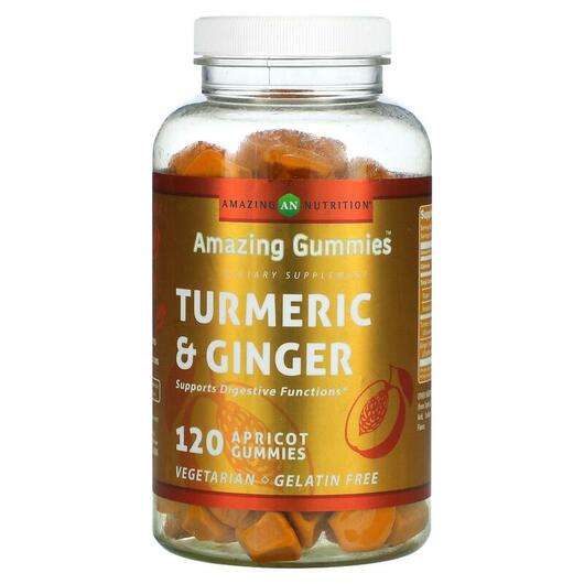Основне фото товара Amazing Nutrition, Amazing Gummies Turmeric & Ginger Apric...
