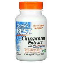 Doctor's Best, Cinnamon Extract, Екстракт кориці 250 мг, 120 к...