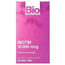 Bio Nutrition, Витамин B7 Биотин, Biotin Maximum Strength 1000...