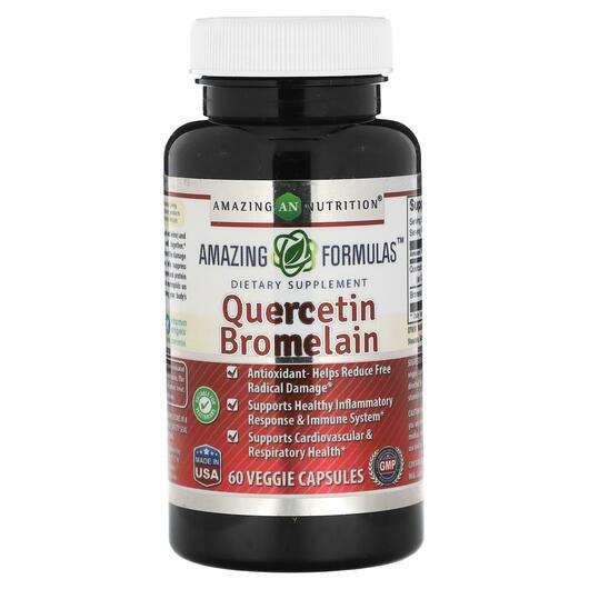 Основное фото товара Amazing Nutrition, Кверцетин, Quercetin Bromelain, 60 капсул