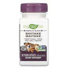 Nature's Way, Грибы Шиитаке, Shiitake Maitake 250 mg, 60 капсул