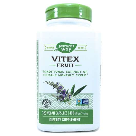 Основне фото товара Nature's Way, Vitex Fruit, Вітекс 400 мг, 320 капсул