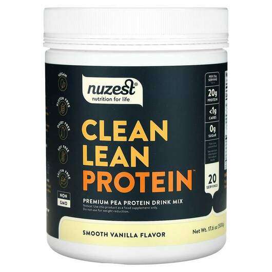 Основне фото товара Nuzest, Clean Lean Protein Powder Smooth Vanilla, Гороховий Пр...
