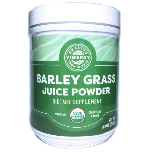 Основне фото товара Vimergy, Barley Grass Juice Powder, Ячмінь, 250 г
