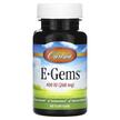Carlson, Витамин E Токоферолы, E-Gems 400 IU 268 mg, 60 капсул