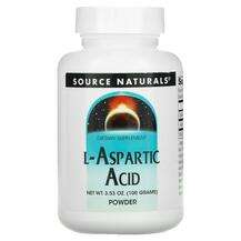 Source Naturals, L-Aspartic Acid Free Form Powder, 100 g