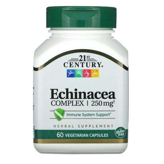 Основне фото товара 21st Century, Echinacea Complex, Ехінацея 250 мг, 60 капсул