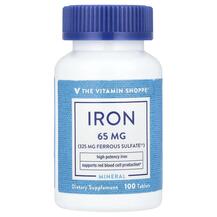 Iron 65 mg Железо TheVitaminShoppe 100 таблеток