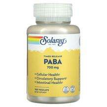 Solaray, Timed Release PABA 700 mg, 4-Амінобензойна кислота, 1...
