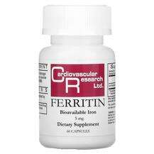 CR, Ferritin 5 mg Bioavailable Iron, Залізо Феритин, 60 капсул