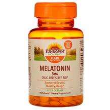 Sundown Naturals, Мелатонин, Melatonin 5 mg, 90 таблеток