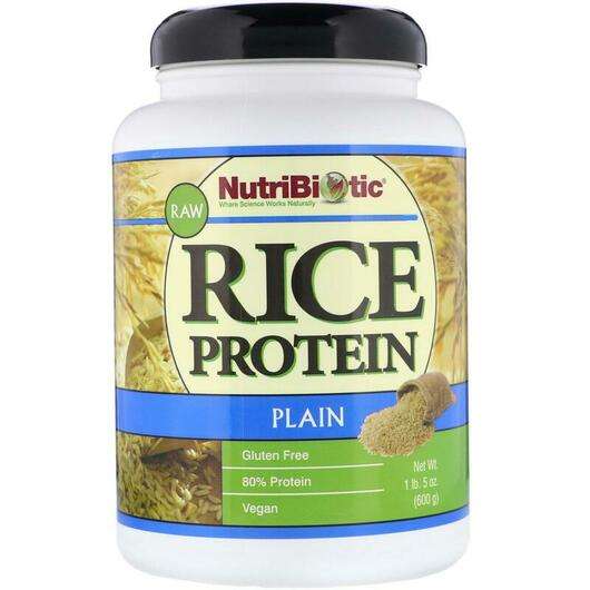 Основне фото товара NutriBiotic, Raw Rice Protein Plain, Рисовий протеїн, 600 г