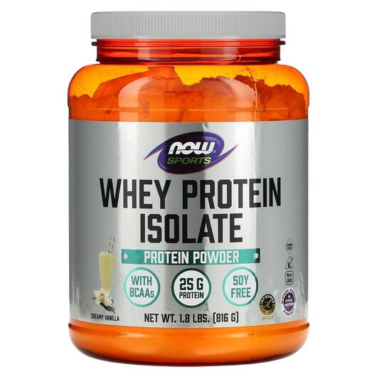 Основное фото товара Sports Whey Protein Isolate Creamy Vanilla Основное фото товара NOW Foods, Протеин, Sports Whey Protein Isolate Creamy Vanilla, 8