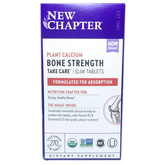 Основное фото товара New Chapter, Поддержка здоровья костей, Bone Strength Plant Ca...
