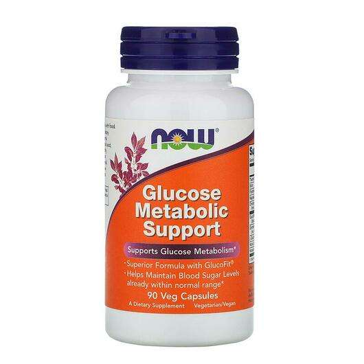 Основне фото товара Now, Glucose Metabolic Support, Підтримка Глюкози, 90 капсул