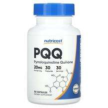 Nutricost, Пирролохинолинхинон, PQQ 20 mg, 30 капсул
