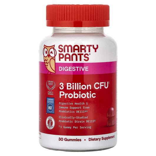 Основне фото товара Digestive Probiotic Gummies Strawberry, Пробіотики, 30 таблеток