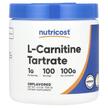 Фото товару Nutricost, L-Carnitine Tartrate Unflavored, L-Карнітин, 100 г