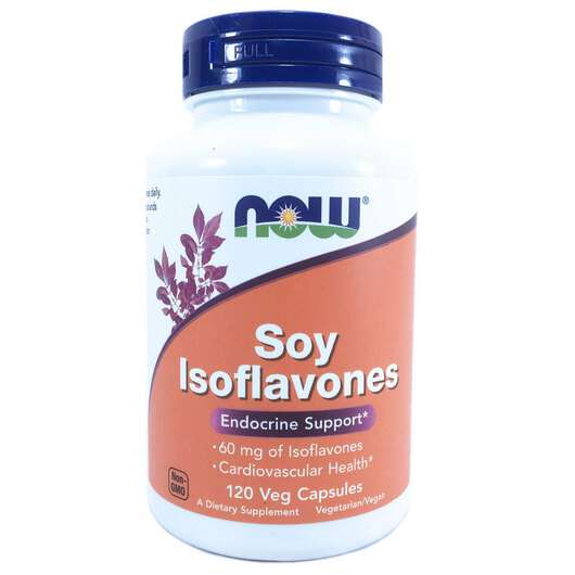 Основне фото товара Now, Soy Isoflavones, Соєві Ізофлавони 60 мг, 120 капсул