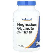 Гліцинат магнію Magnesium Glycinate 210 mg Nutricost