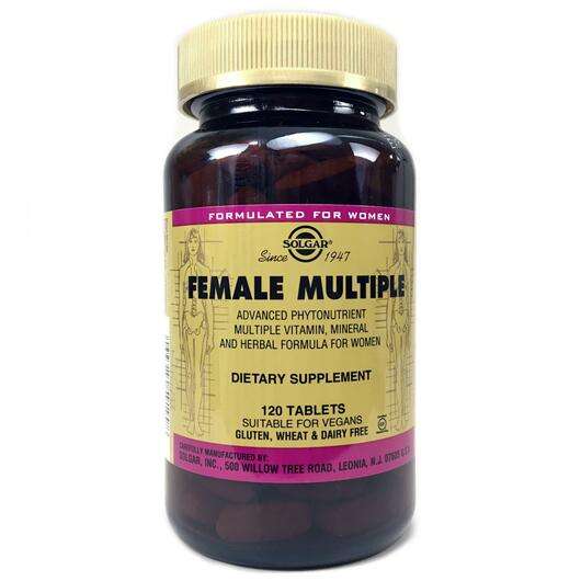 Основне фото товара Solgar, Female Multiple, Мультивітаміни для жінок, 120 таблеток