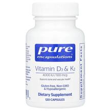 Vitamin D3 & K2 Витамины D3 + K2 Pure Encapsulations