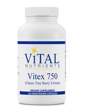 Vital Nutrients, Vitex 750, Авраамове дерево, 120 капсул