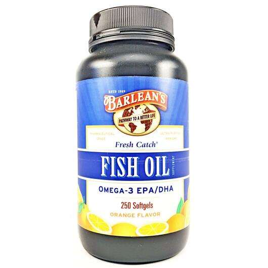 Основне фото товара Barlean's, Fish Oil Omega-3 EPA/DHA, Риб'ячий жир, 250 капсул